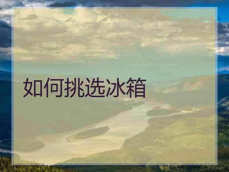 如何挑选冰箱
