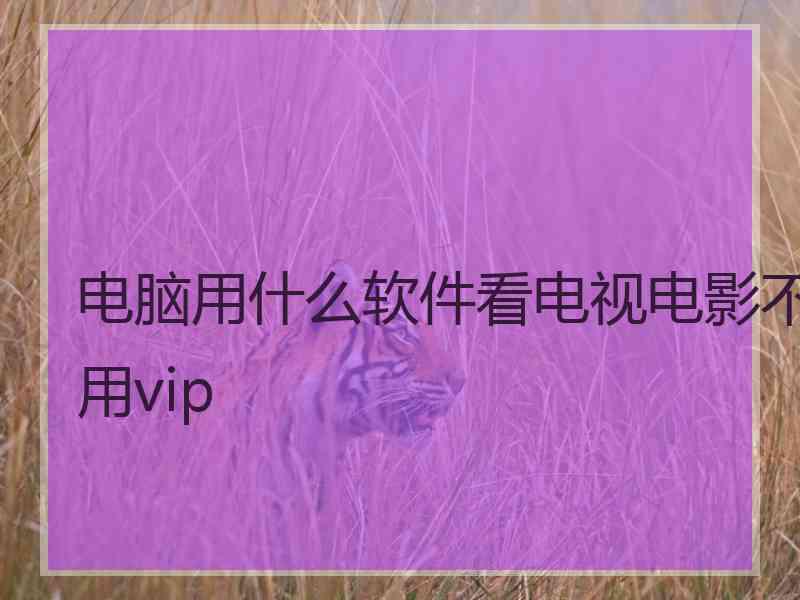 电脑用什么软件看电视电影不用vip