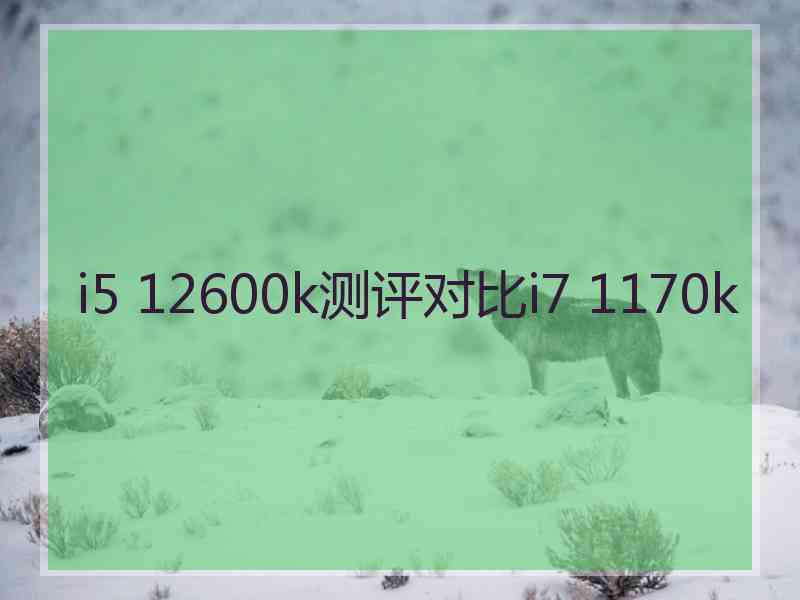 i5 12600k测评对比i7 1170k