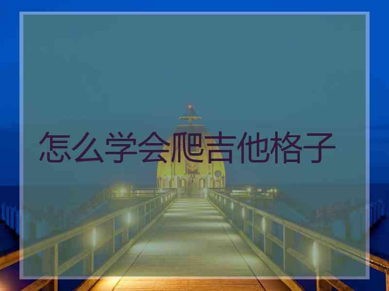 怎么学会爬吉他格子