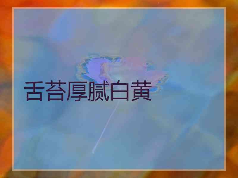 舌苔厚腻白黄