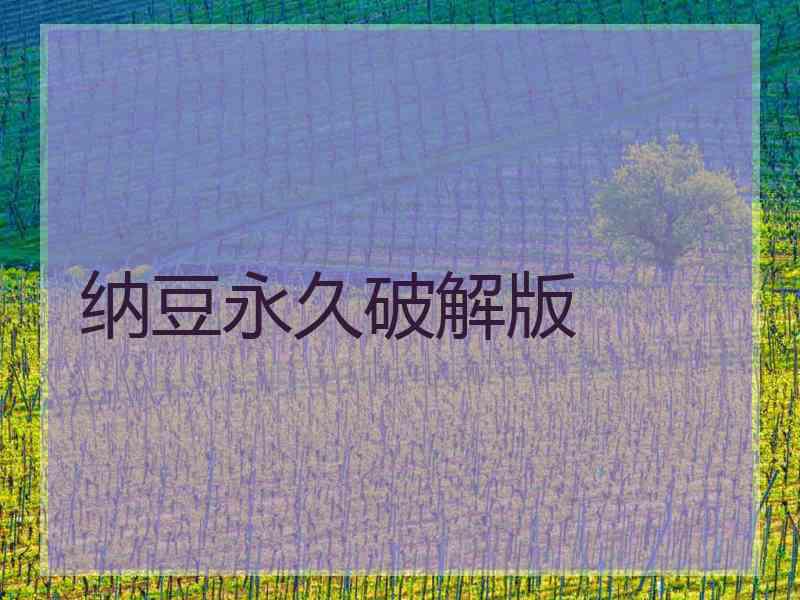 纳豆永久破解版
