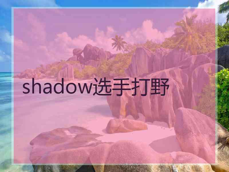 shadow选手打野
