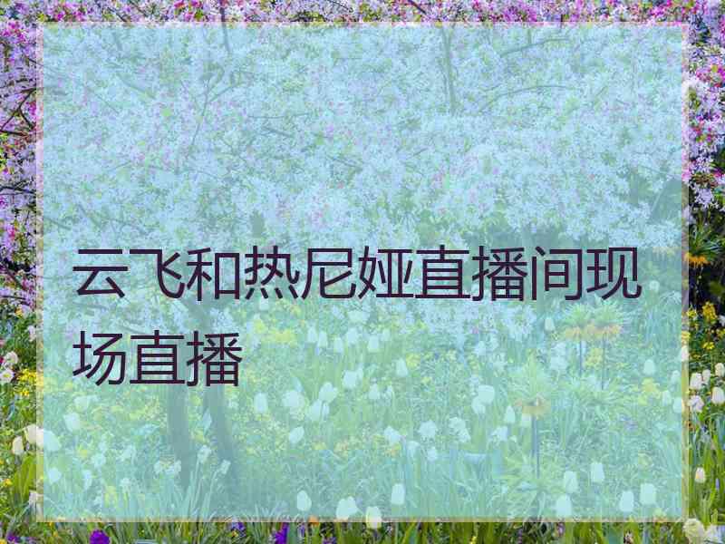 云飞和热尼娅直播间现场直播