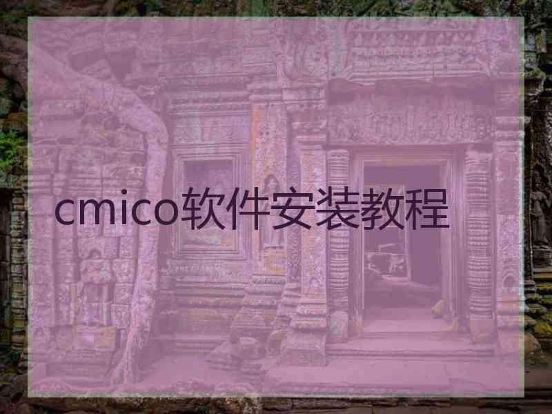cmico软件安装教程