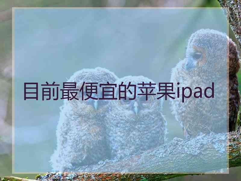 目前最便宜的苹果ipad