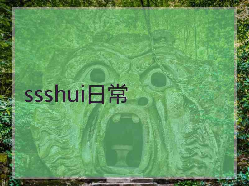ssshui日常