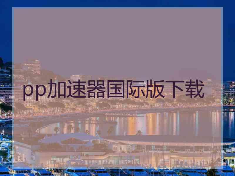 pp加速器国际版下载