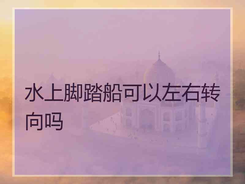 水上脚踏船可以左右转向吗