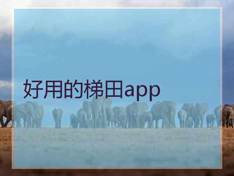 好用的梯田app