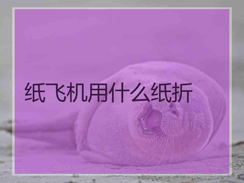 纸飞机用什么纸折