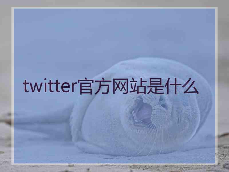 twitter官方网站是什么