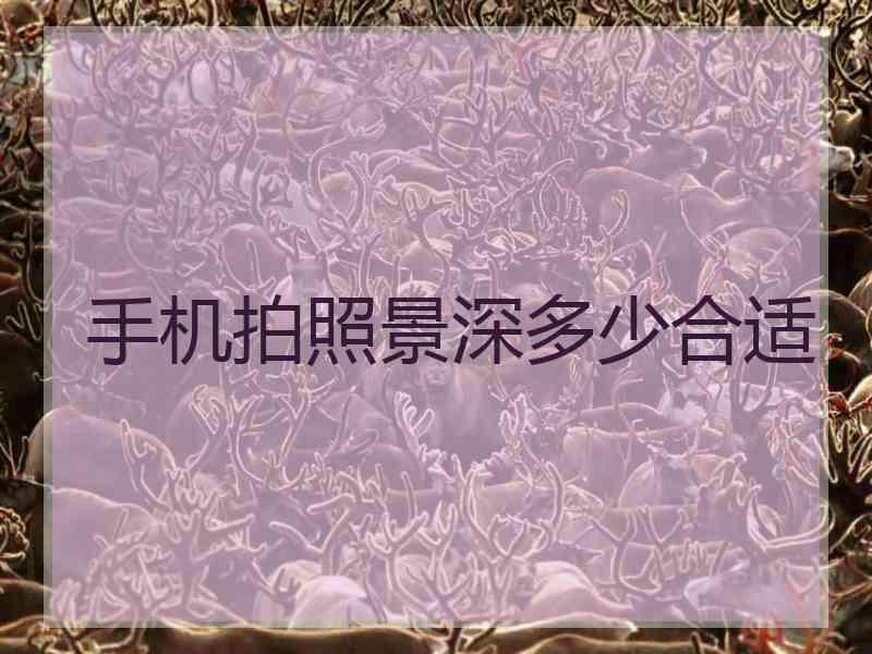 手机拍照景深多少合适