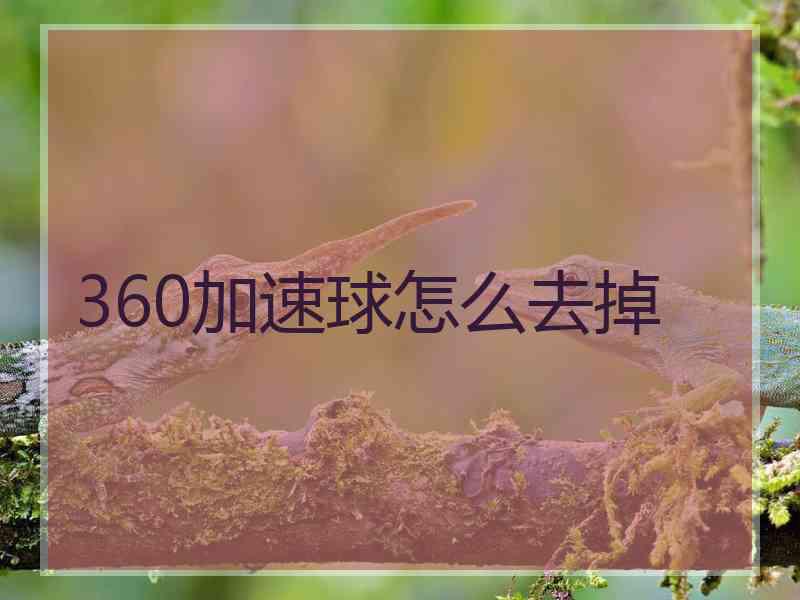 360加速球怎么去掉