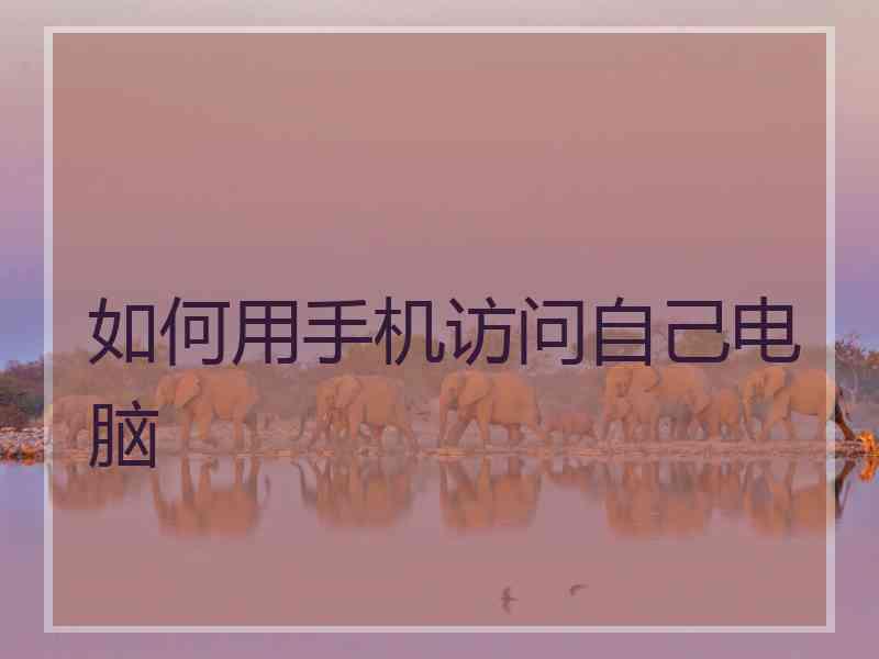 如何用手机访问自己电脑