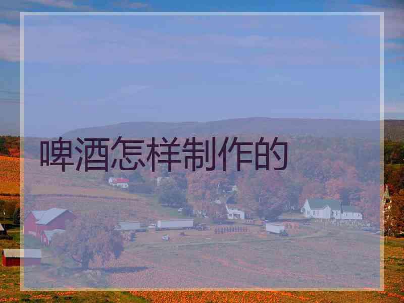 啤酒怎样制作的