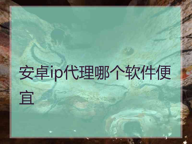 安卓ip代理哪个软件便宜