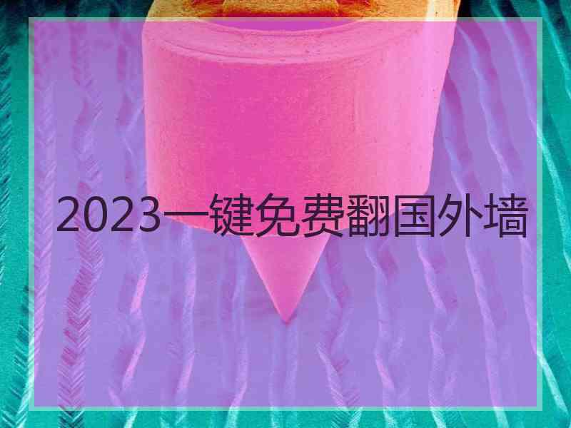 2023一键免费翻国外墙