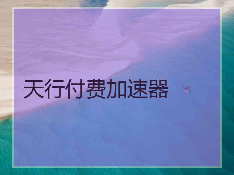 天行付费加速器