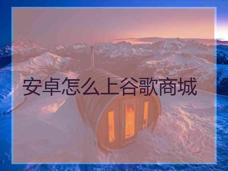 安卓怎么上谷歌商城