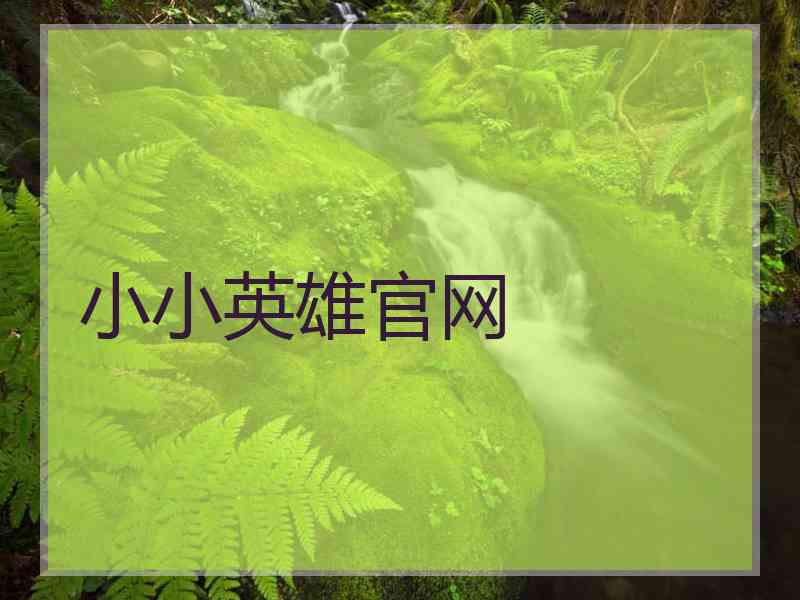 小小英雄官网