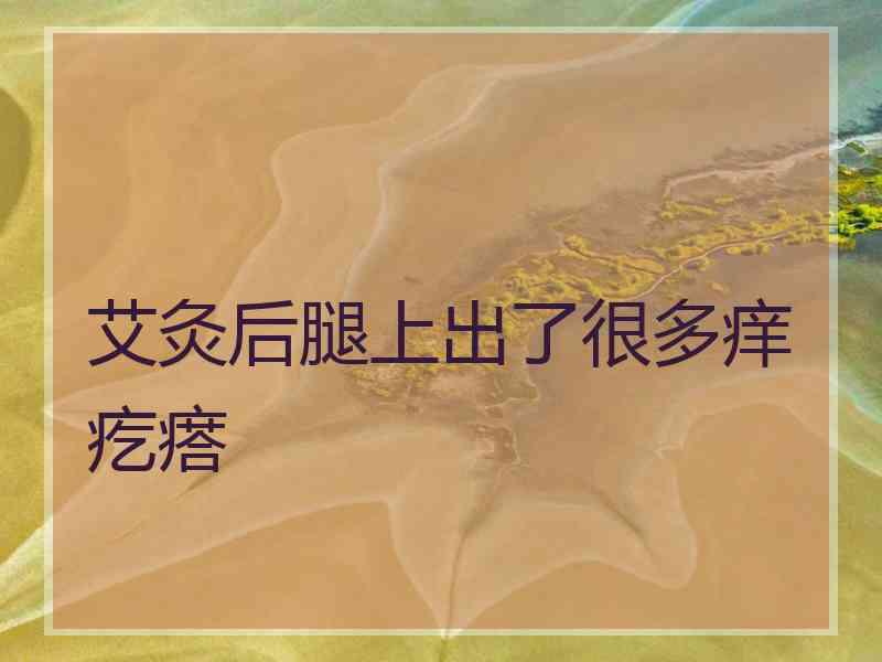 艾灸后腿上出了很多痒疙瘩