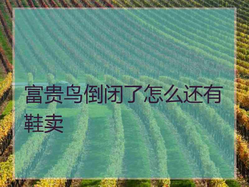 富贵鸟倒闭了怎么还有鞋卖