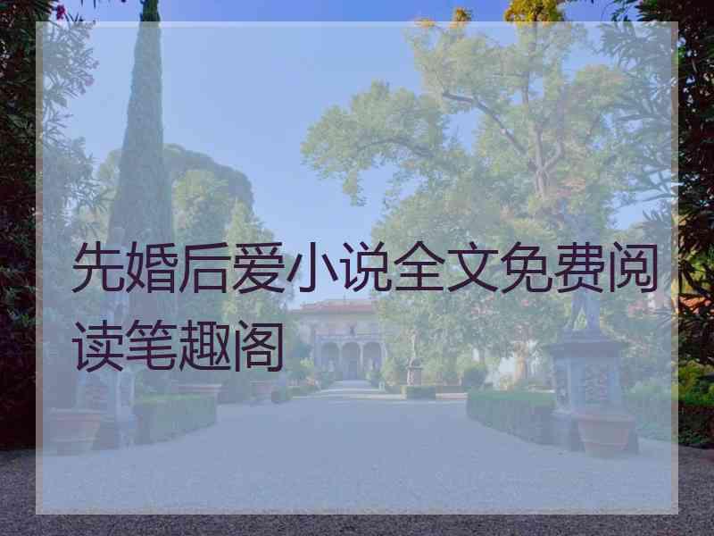 先婚后爱小说全文免费阅读笔趣阁