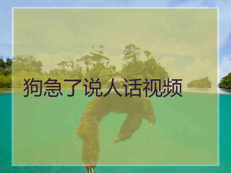 狗急了说人话视频