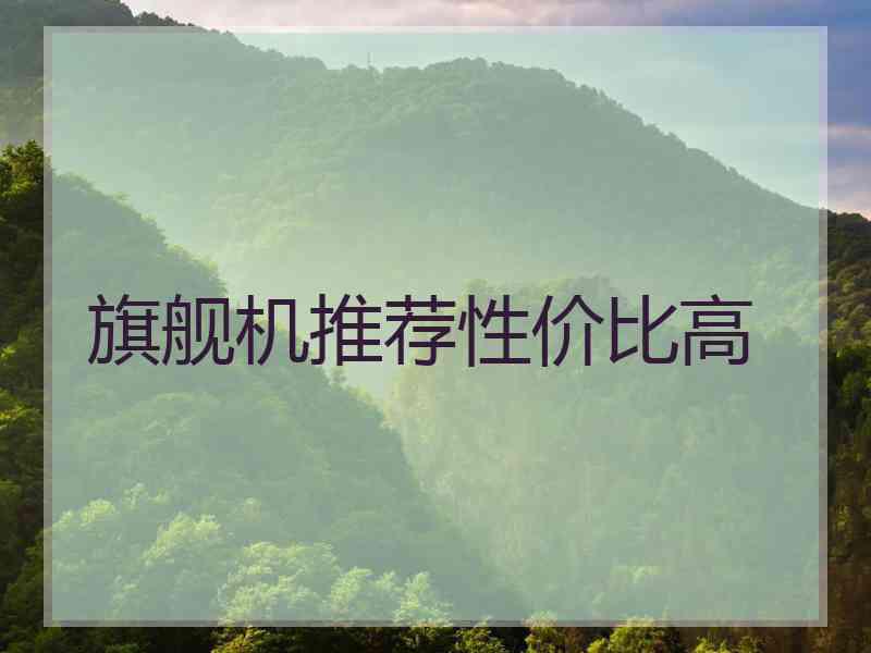 旗舰机推荐性价比高