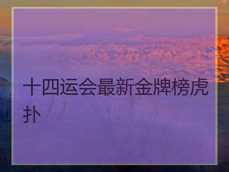 十四运会最新金牌榜虎扑