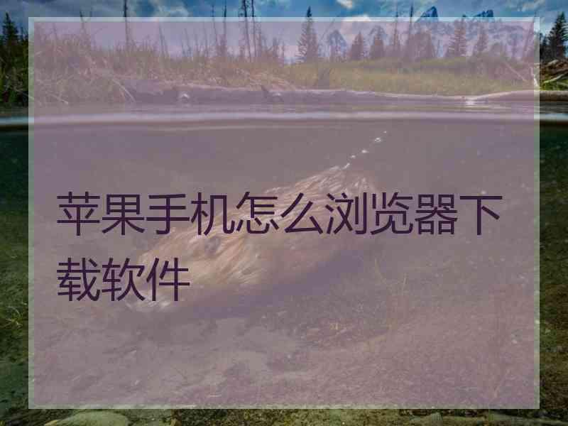 苹果手机怎么浏览器下载软件