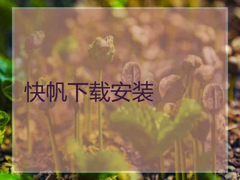 快帆下载安装