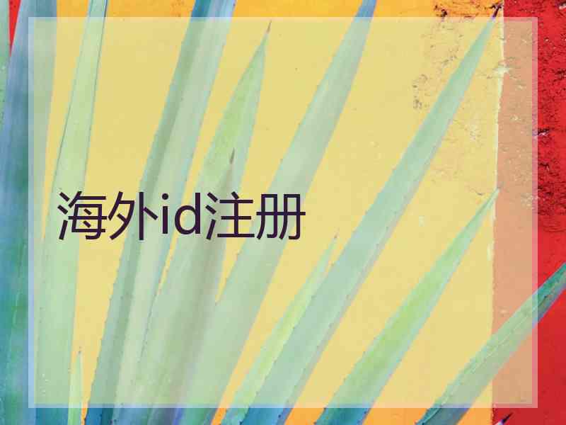 海外id注册