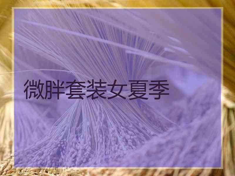 微胖套装女夏季