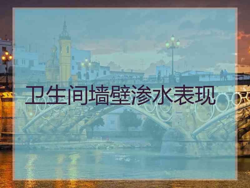 卫生间墙壁渗水表现