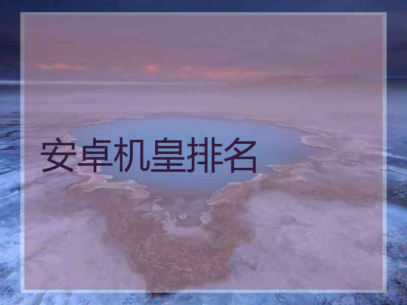 安卓机皇排名