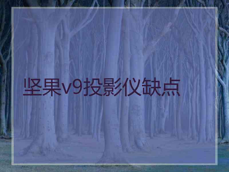 坚果v9投影仪缺点
