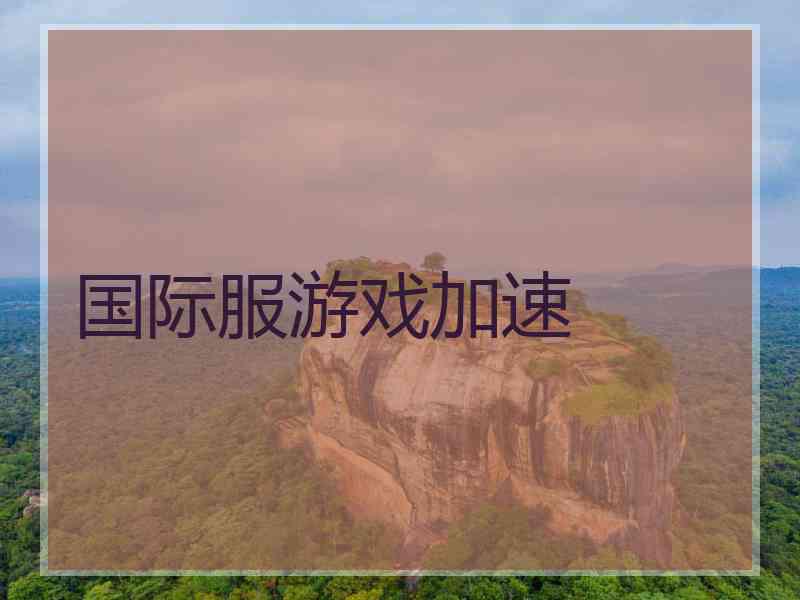 国际服游戏加速