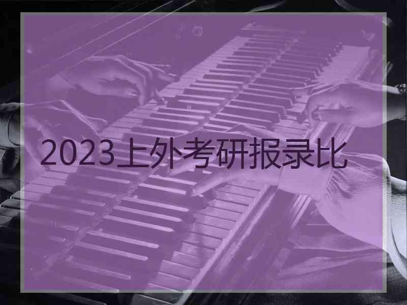 2023上外考研报录比