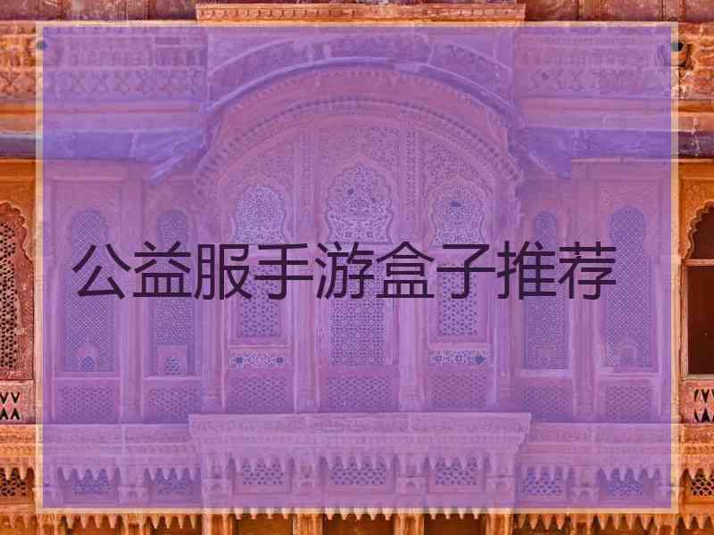 公益服手游盒子推荐