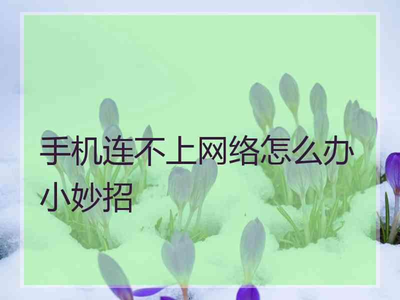 手机连不上网络怎么办小妙招