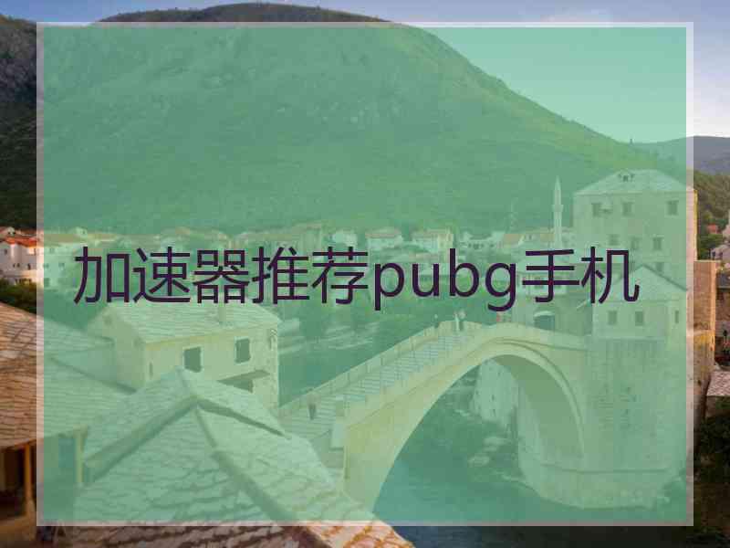 加速器推荐pubg手机