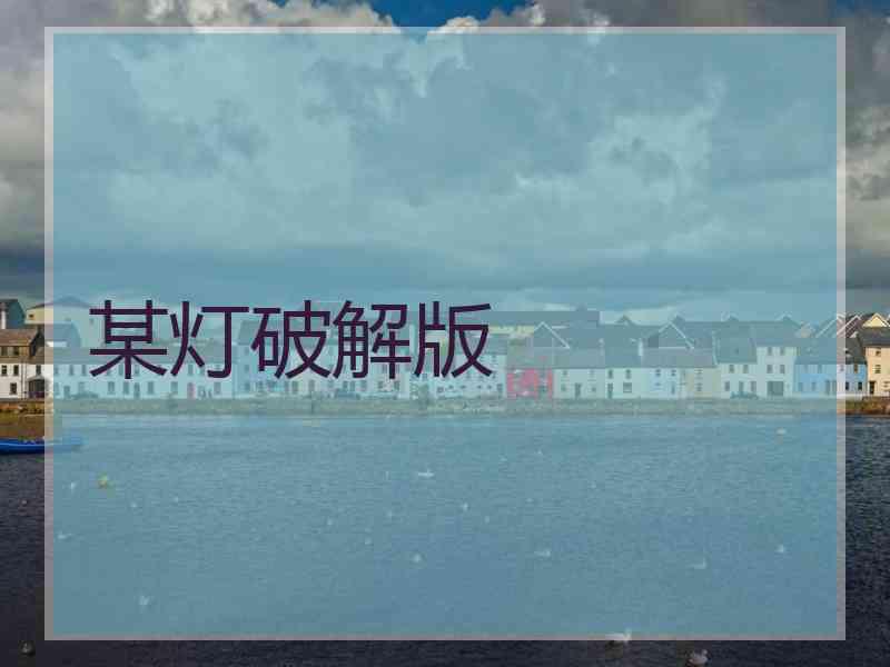 某灯破解版