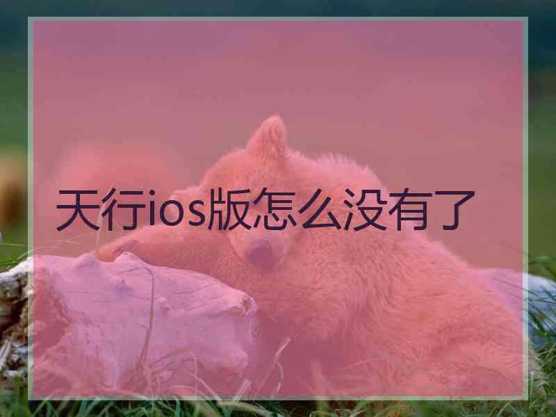 天行ios版怎么没有了