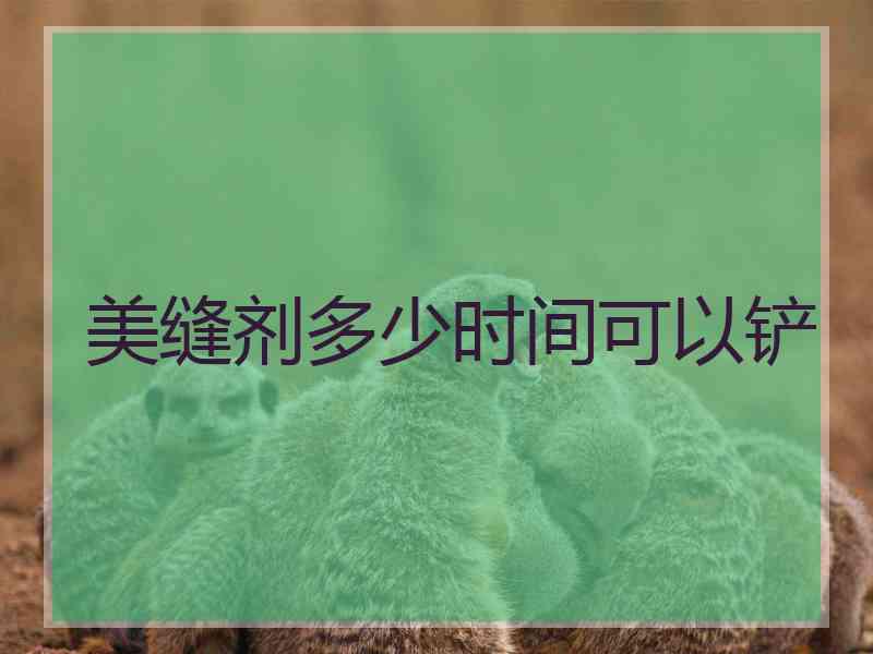 美缝剂多少时间可以铲