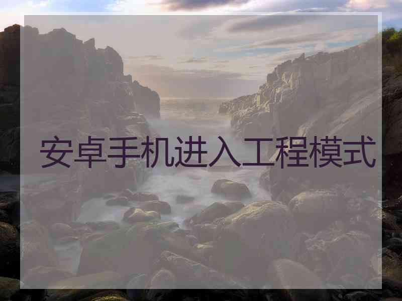 安卓手机进入工程模式