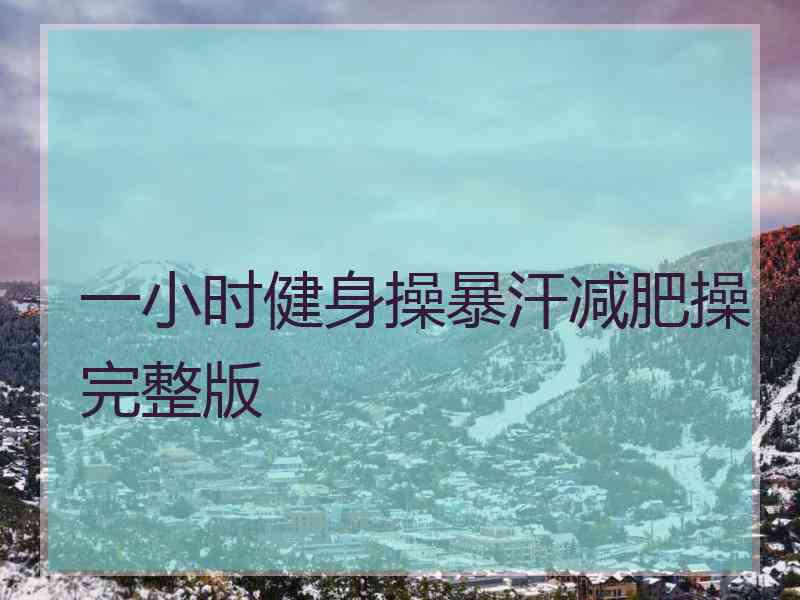 一小时健身操暴汗减肥操完整版