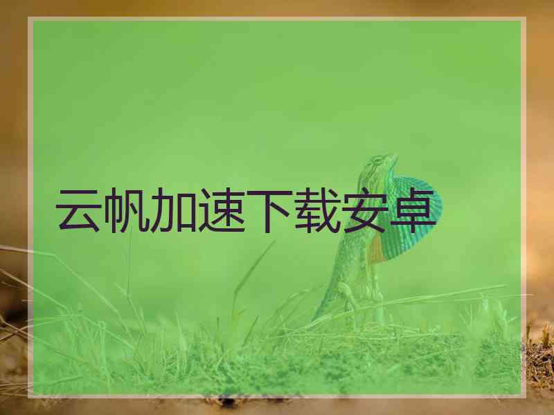 云帆加速下载安卓