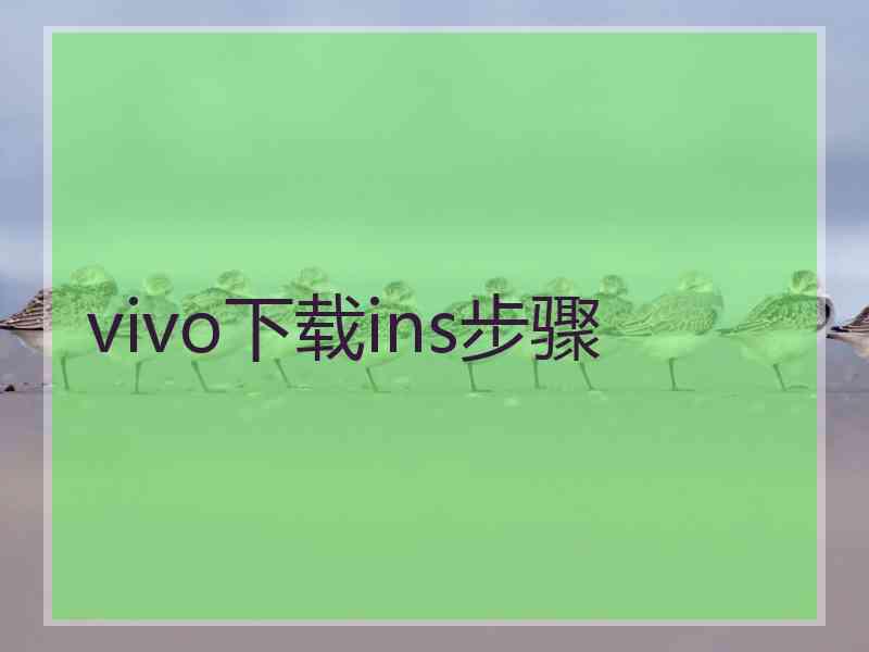 vivo下载ins步骤